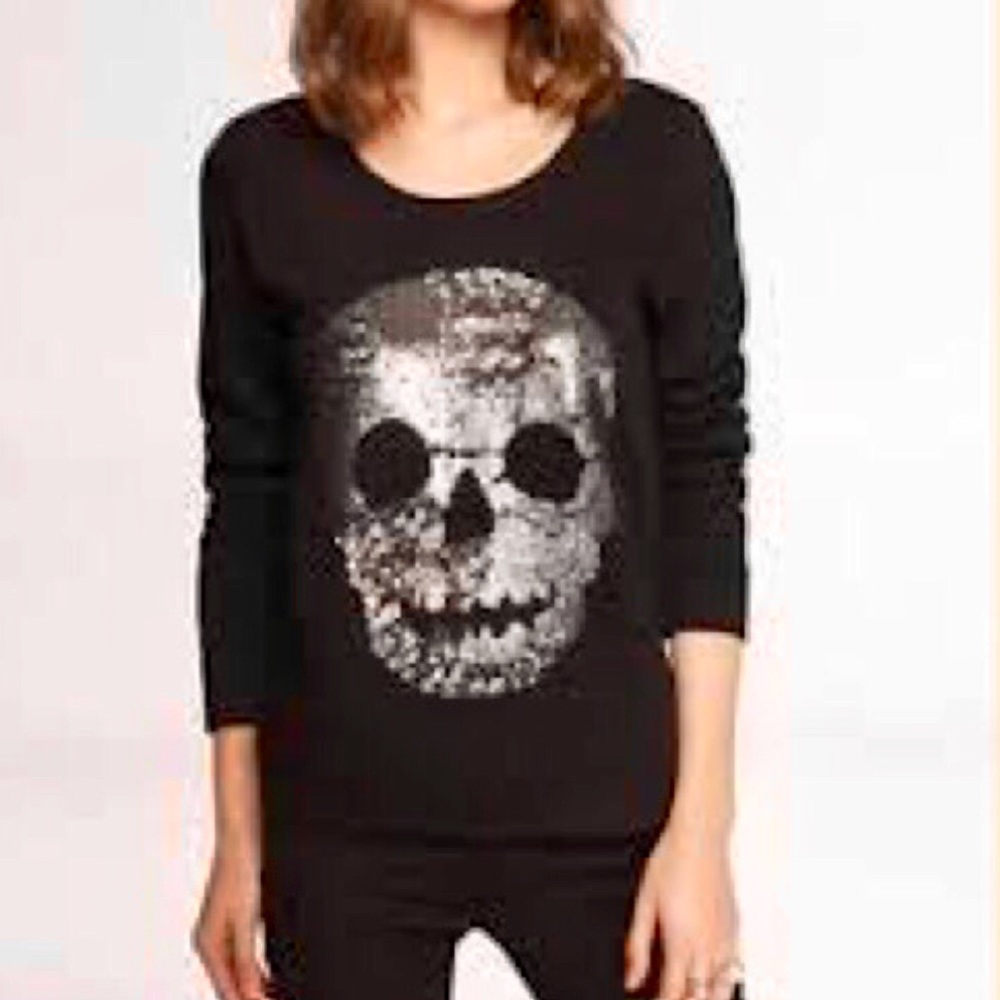 EXPRESS Black Sequin Sweatshirt